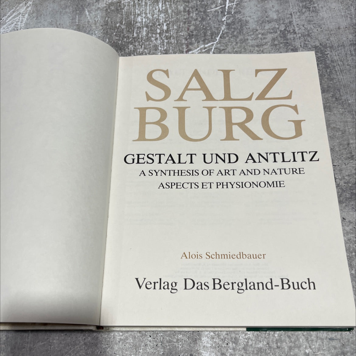 salzburg gestalt und antlitz a synthesis of art and nature aspects et physiognomy book, by Alois Schmiedbauer, 1982 image 2