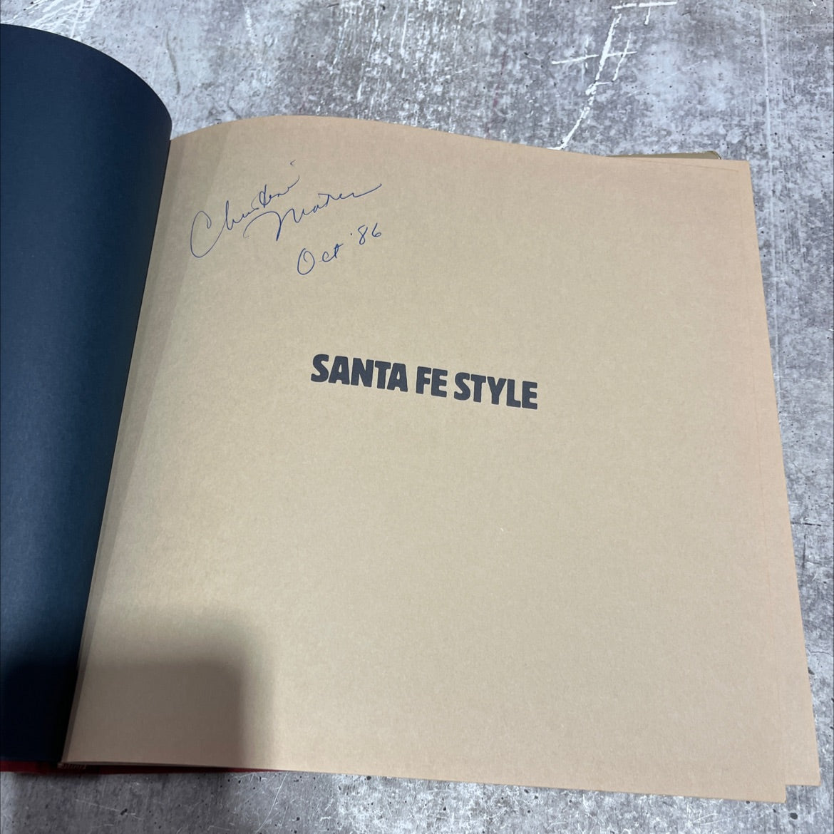 SIGNED santa fe style book, by christine mather, sharon woods, 1986 Hardcover image 2