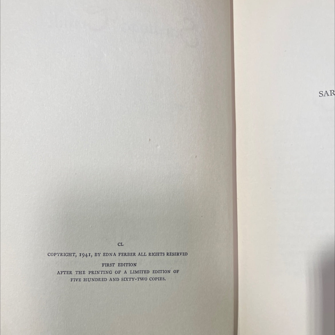 saratoga crunk book, by edna ferber, 1941 Hardcover image 3