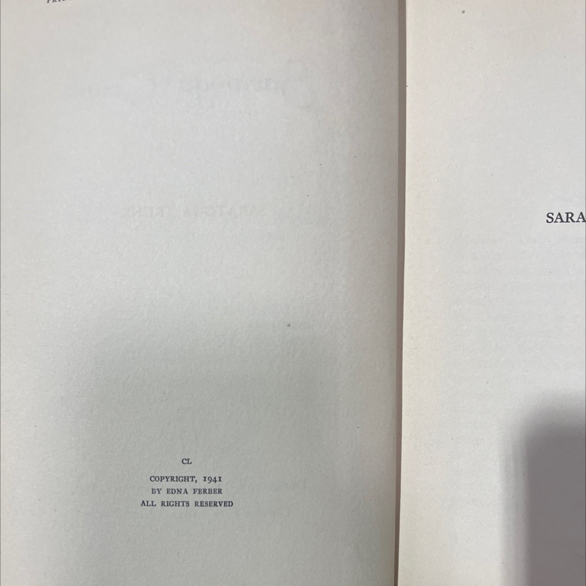 saratoga trunk book, by edna ferber, 1941 Hardcover image 3