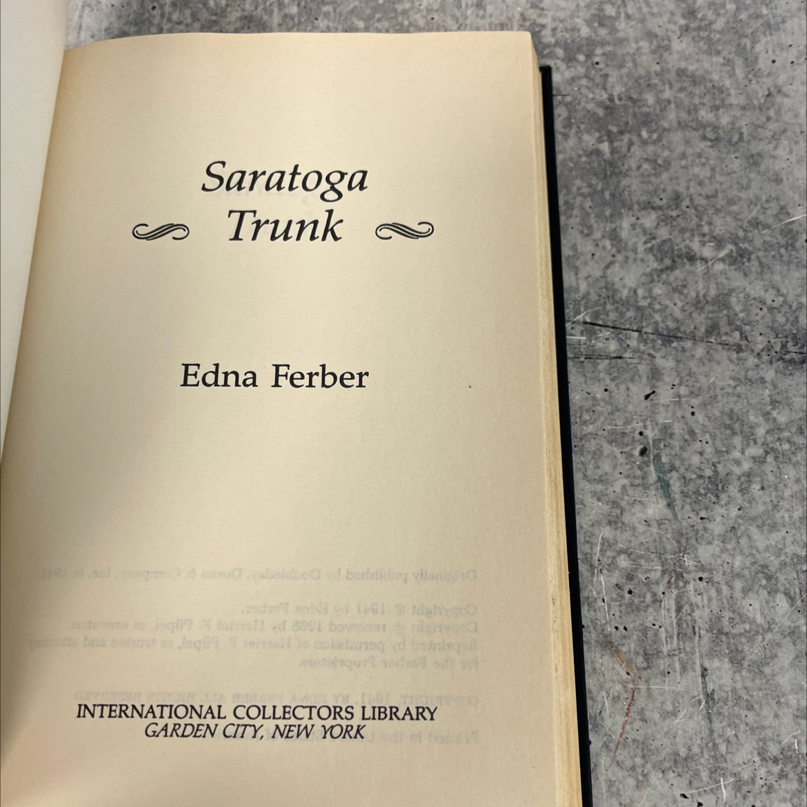 saratoga trunk book, by edna ferber, 1968 Hardcover image 2
