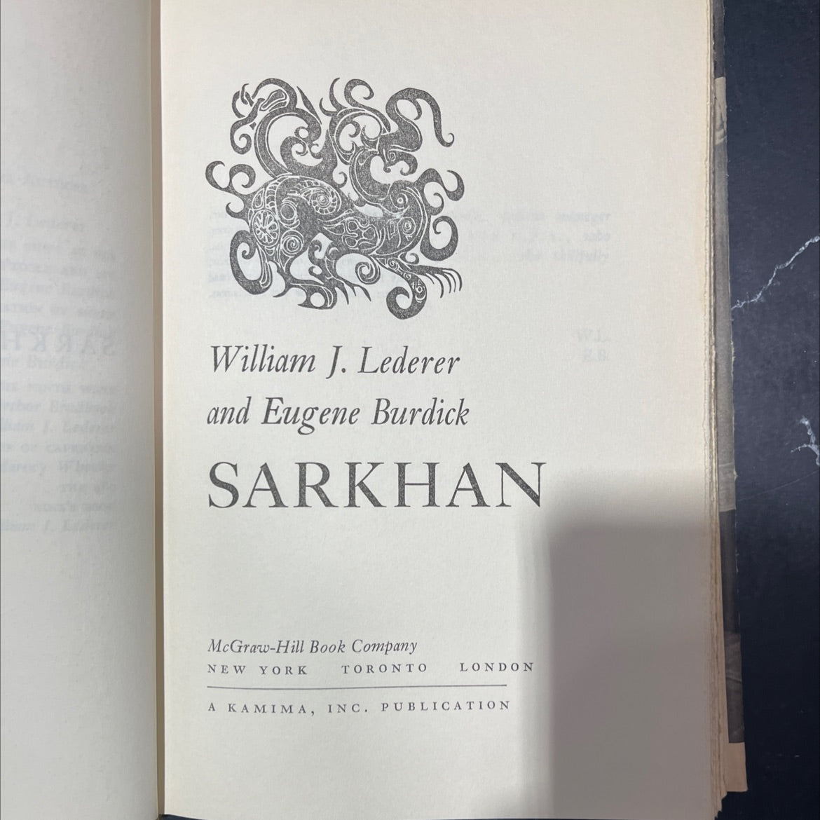 sarkhan b book, by william j. lederer and eugene burdick, 1965 Hardcover image 2