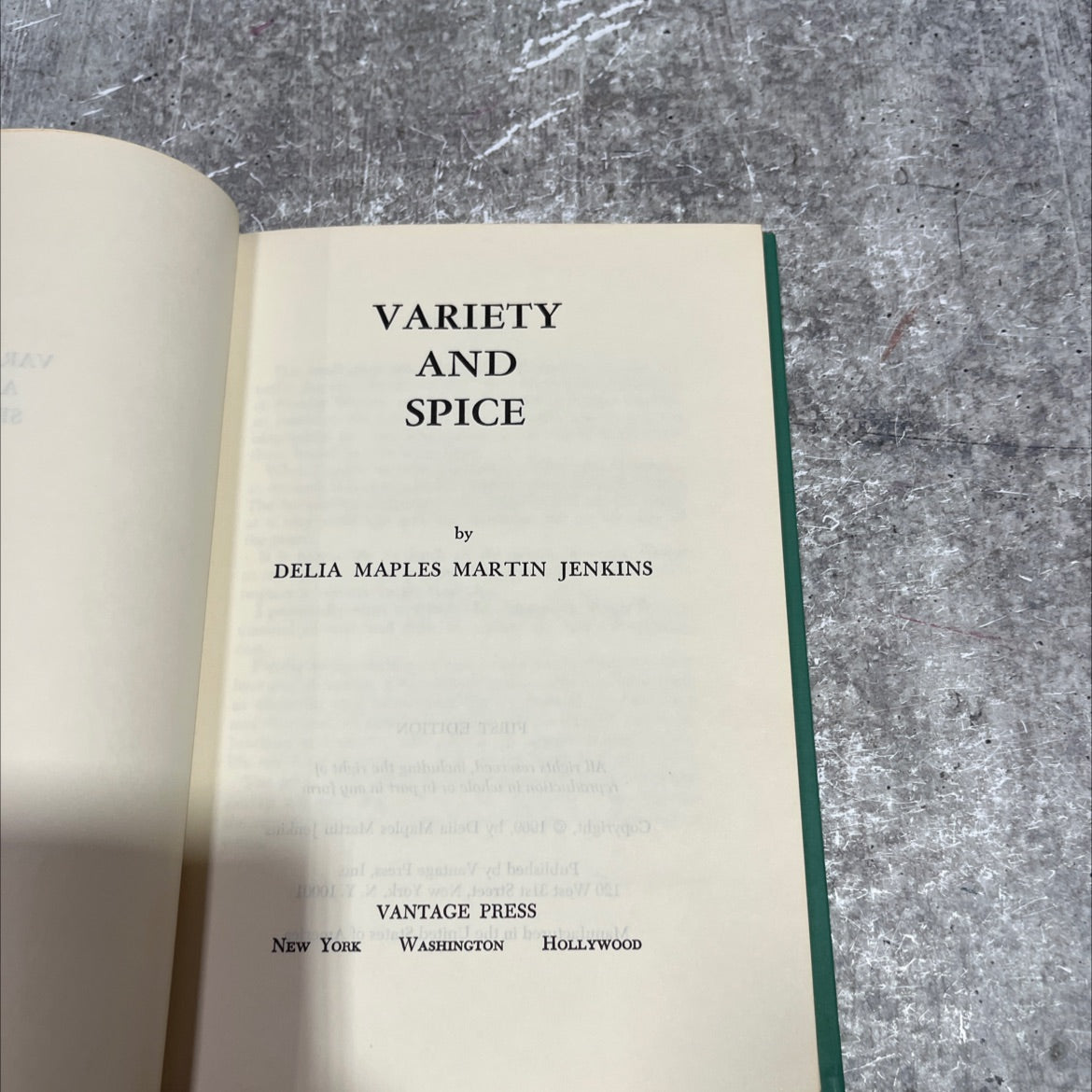 sav a variety and spice book, by delia maples martin jenkins, 1969 Hardcover image 2