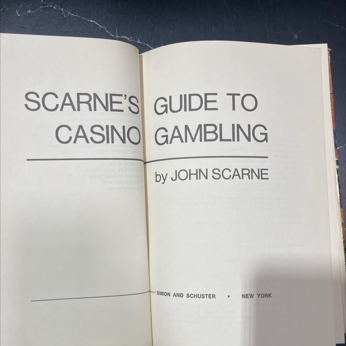 scarne's guide to casino gambling book, by john scarne, 1978 Hardcover image 2