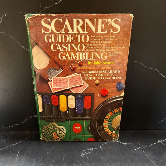 scarne's guide to casino gambling book, by john scarne, 1978 Hardcover image 1