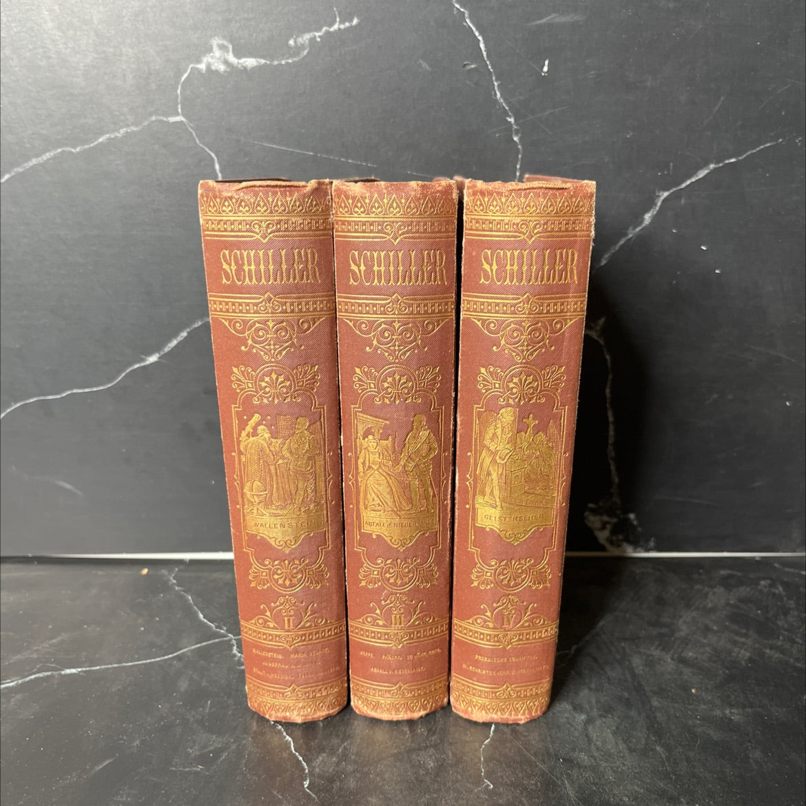 Schiller’s Complete Works  - schillers complete works book, by Friedrich Schiller, 1879 Hardcover, Rare, Antique image 1