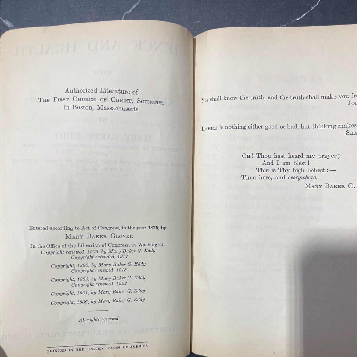 science and health with key to the scriptures book, by mary baker eddy, 1917 Leather image 3