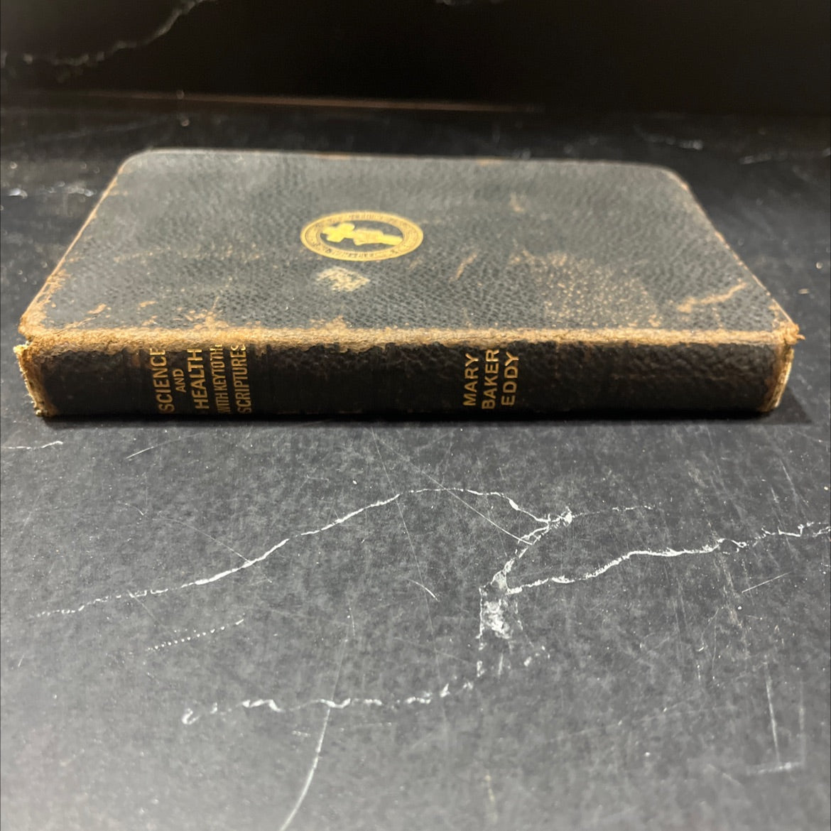 science and health with key to the scriptures book, by mary baker eddy, 1917 Leather image 1