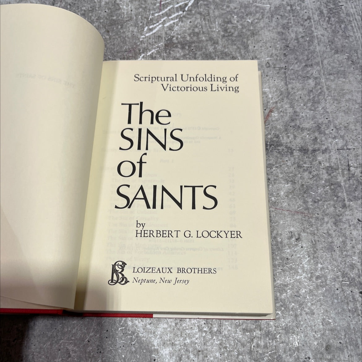 scriptural unfolding of victorious living the sins of saints book, by herbert g. lockyer, 1970 Hardcover image 2