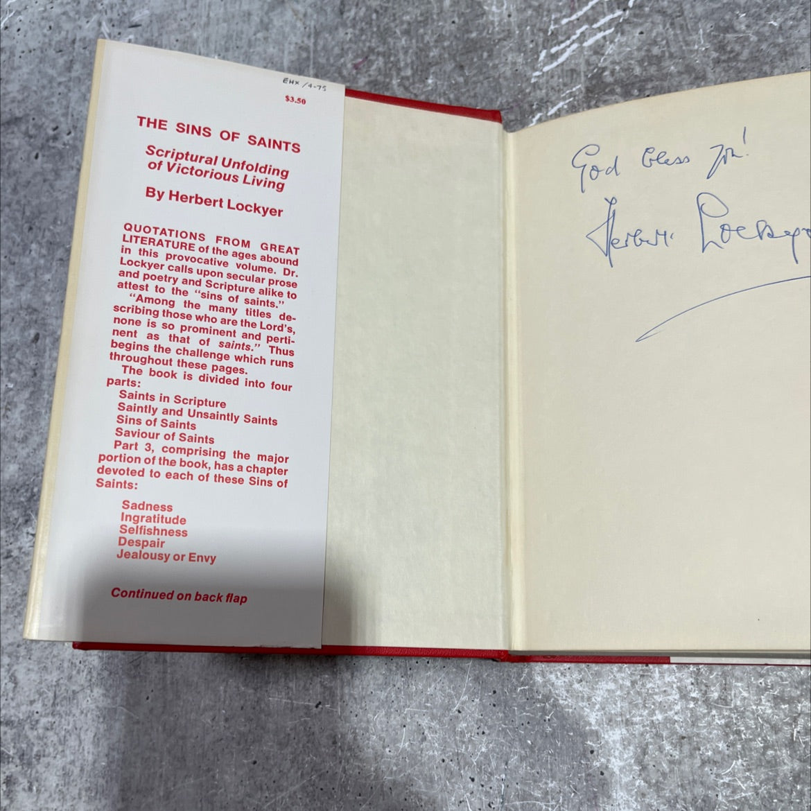 scriptural unfolding of victorious living the sins of saints book, by herbert g. lockyer, 1970 Hardcover image 4