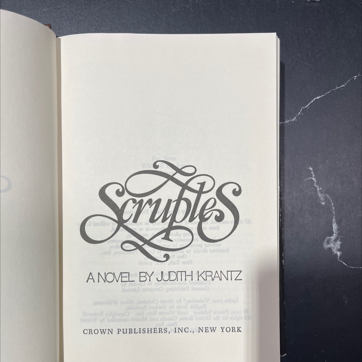 scruples book, by judith krantz, 1978 Hardcover image 2