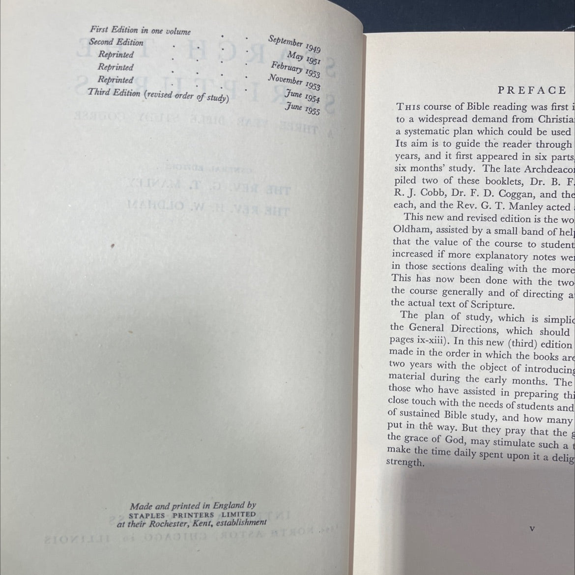 search the scriptures a three year bible study course book, by the rev. g. t. manley, the rev. h. w. oldham, 1955 image 3