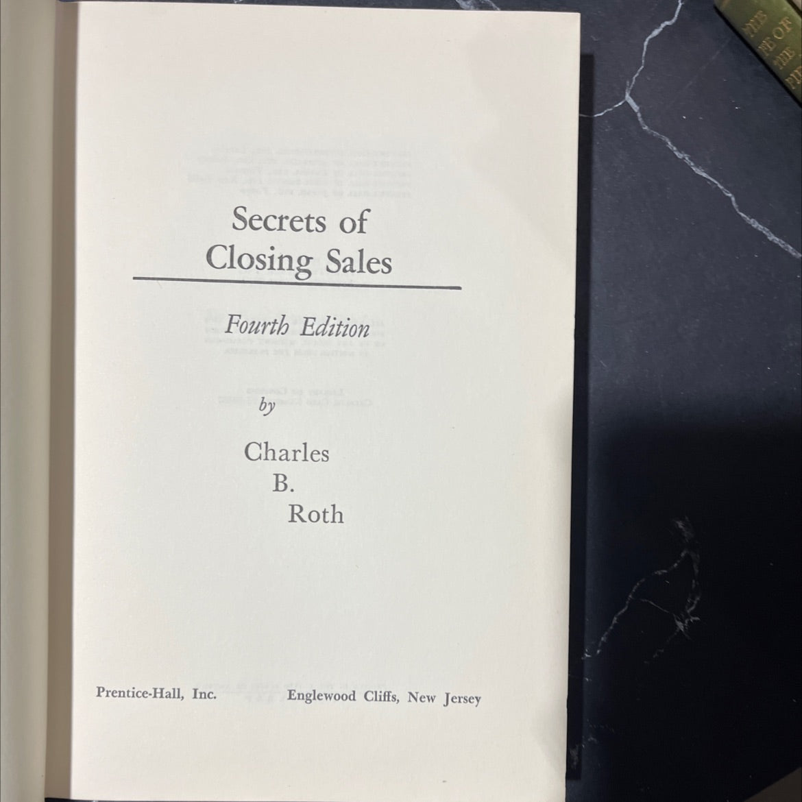 secrets of closing sales book, by Charles B. Roth, 1970 Hardcover image 2