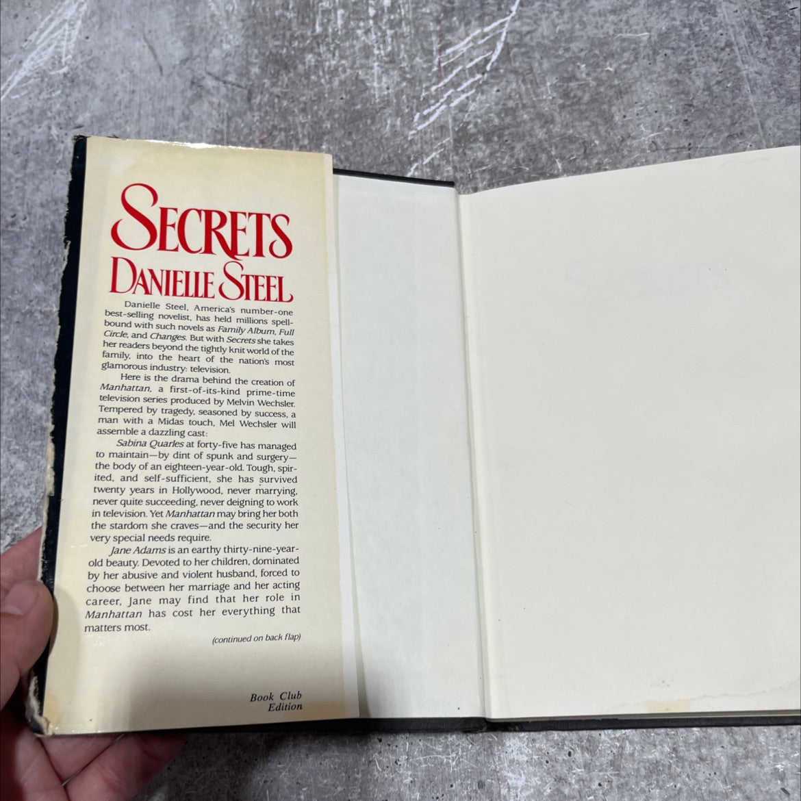 secrets book, by danielle steel, 1985 Hardcover image 4