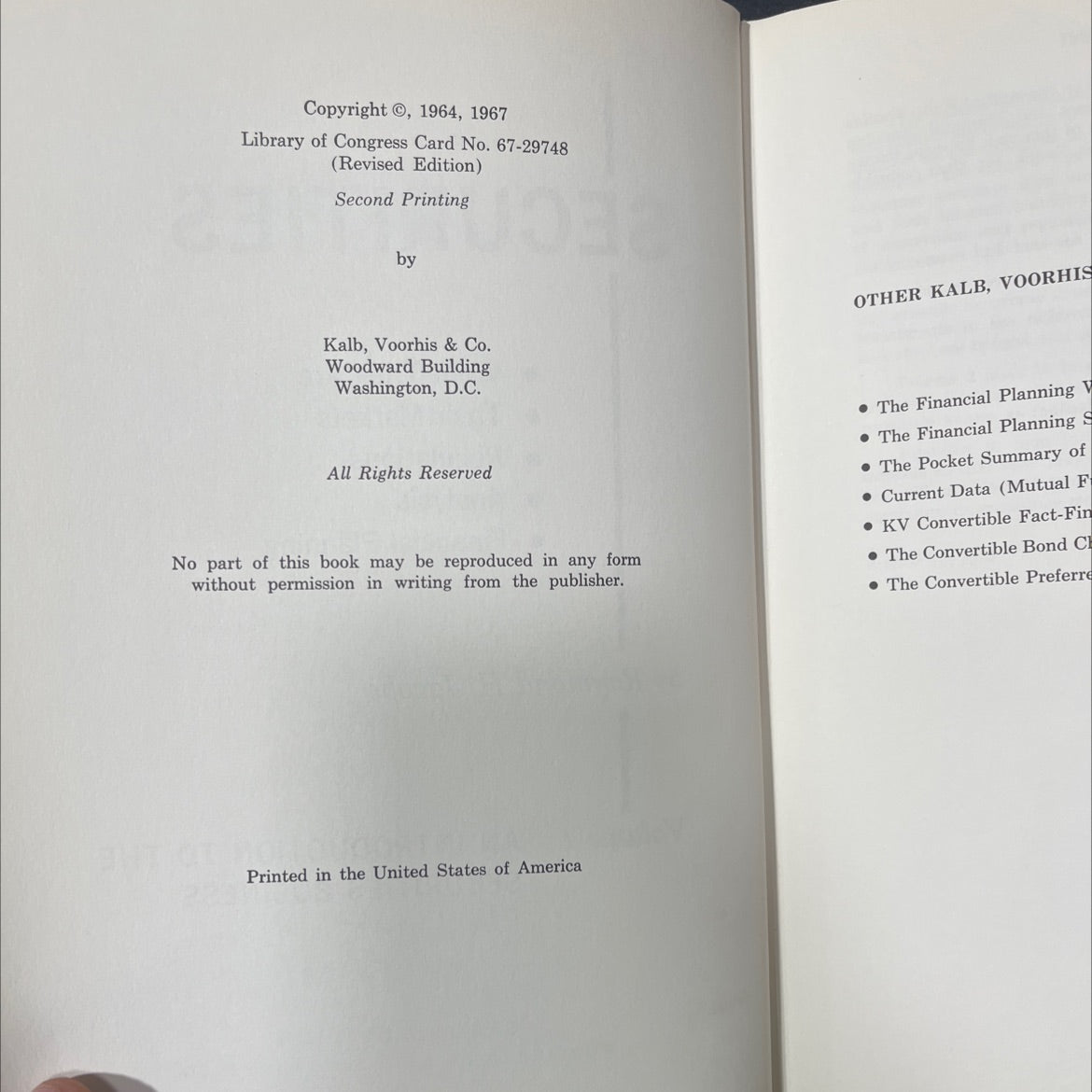securities what they are .their markets • regulations • analysis • financial planning book, by raymond h. jacobs, 1967 image 3