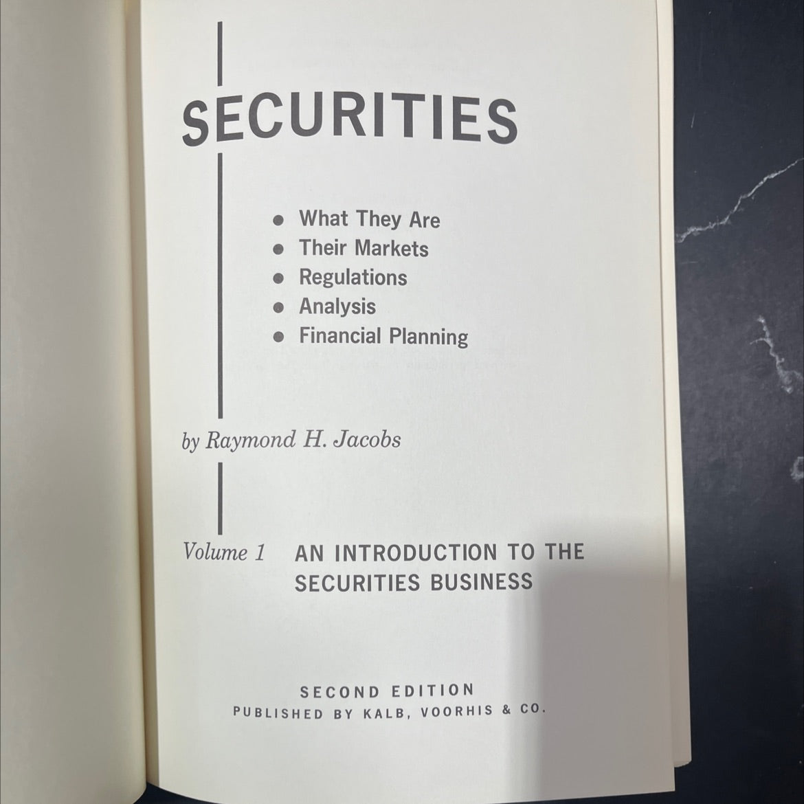 securities what they are .their markets • regulations • analysis • financial planning book, by raymond h. jacobs, 1967 image 2
