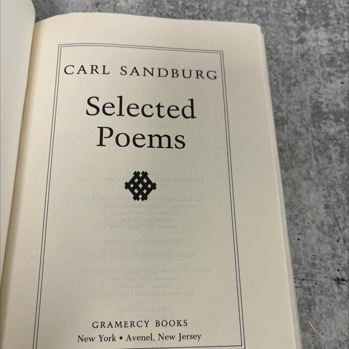 selected poems of carl sandburg book, by Carl Sandburg, 1992 Hardcover image 2