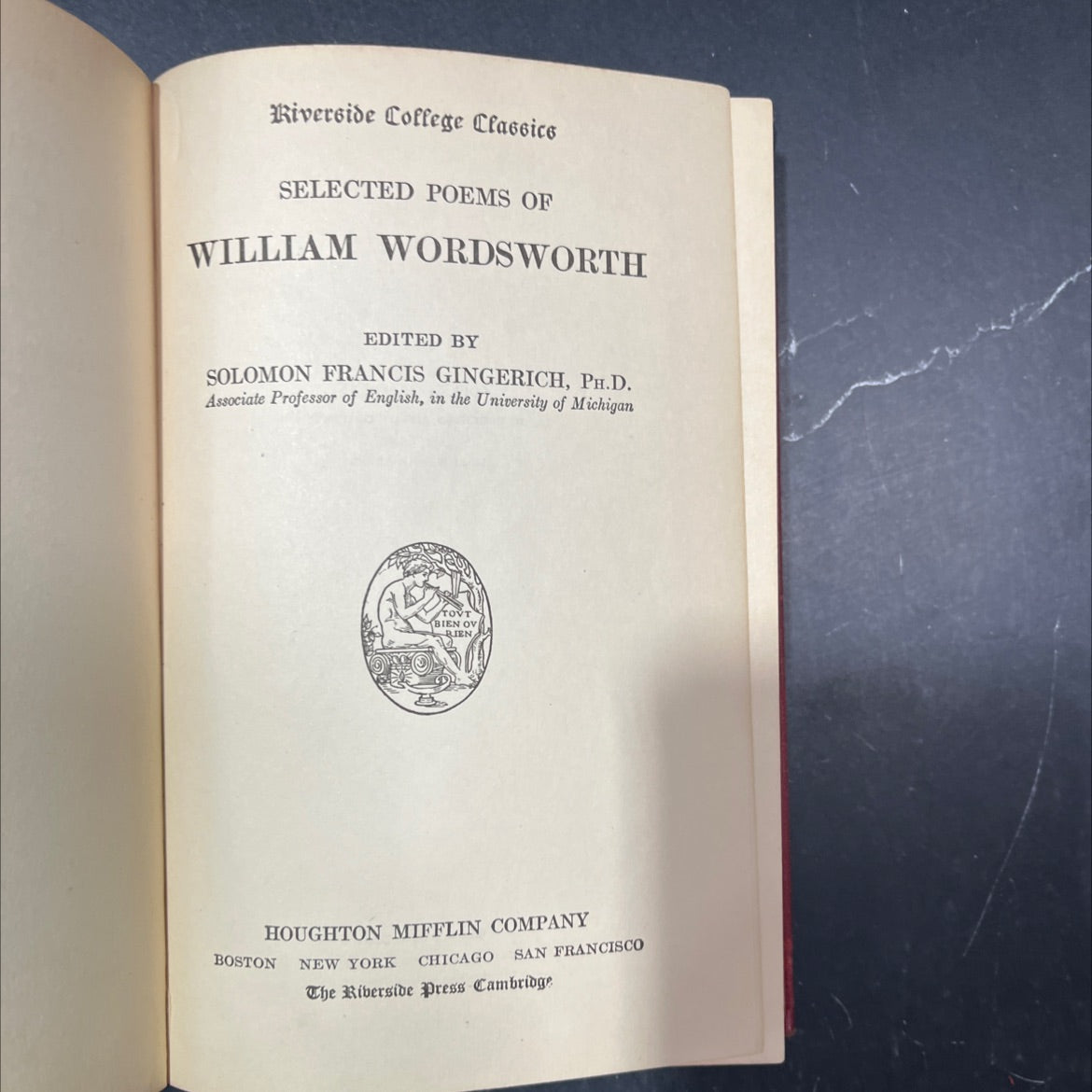 selected poems of william wordsworth book, by william wordsworth, 1923 Hardcover image 2