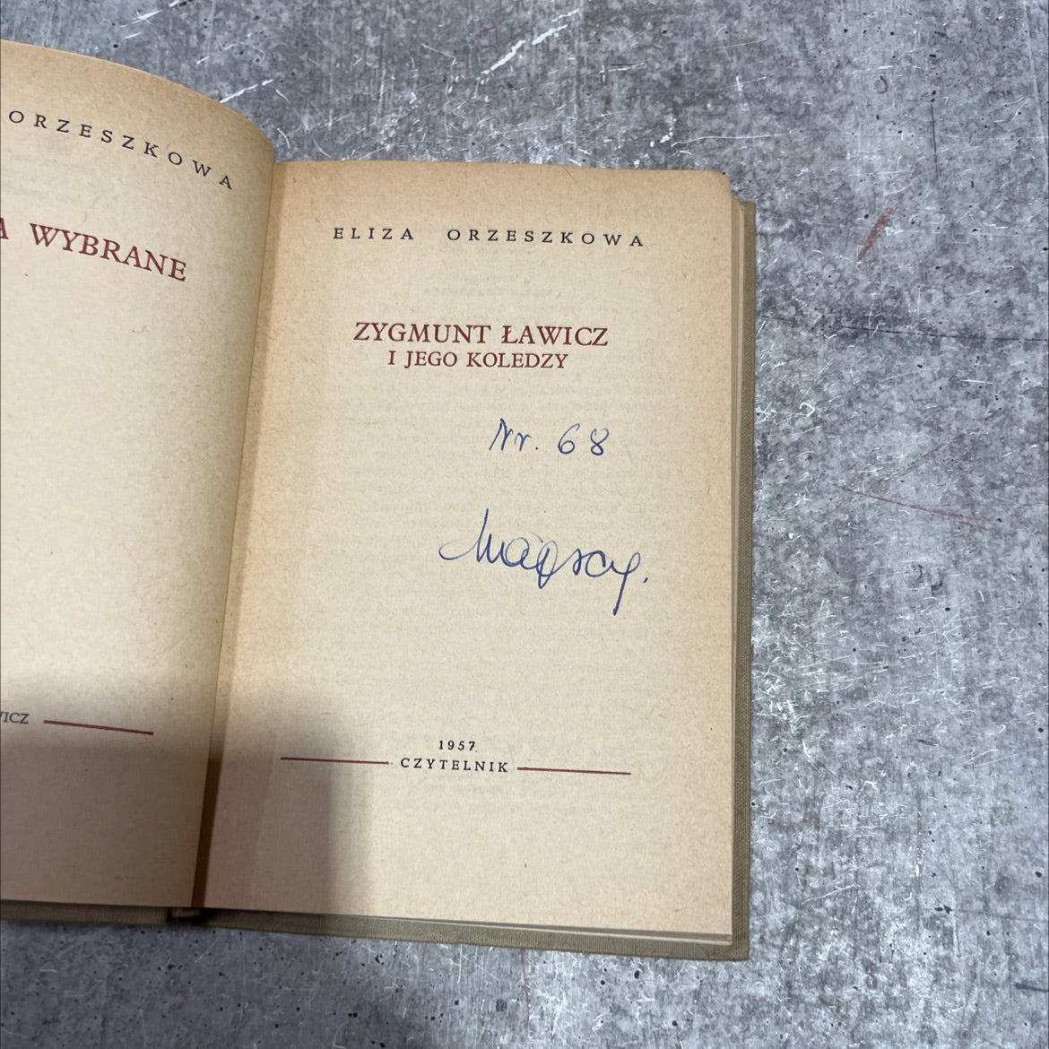 selected works of eliza orzeszkowa book, by eliza orzeszkowa, 1957 Hardcover image 2