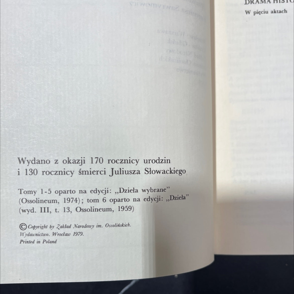 selected works of julius slowacki volume 3 dramas book, by julius slowacki, 1979 Hardcover image 3