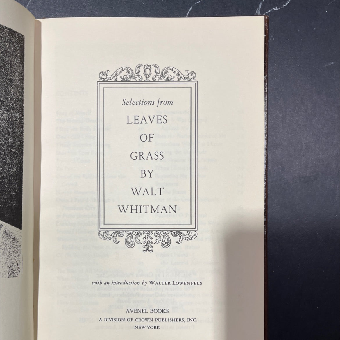 selections from leaves of grass book, by walt whitman, 1961 Hardcover image 2