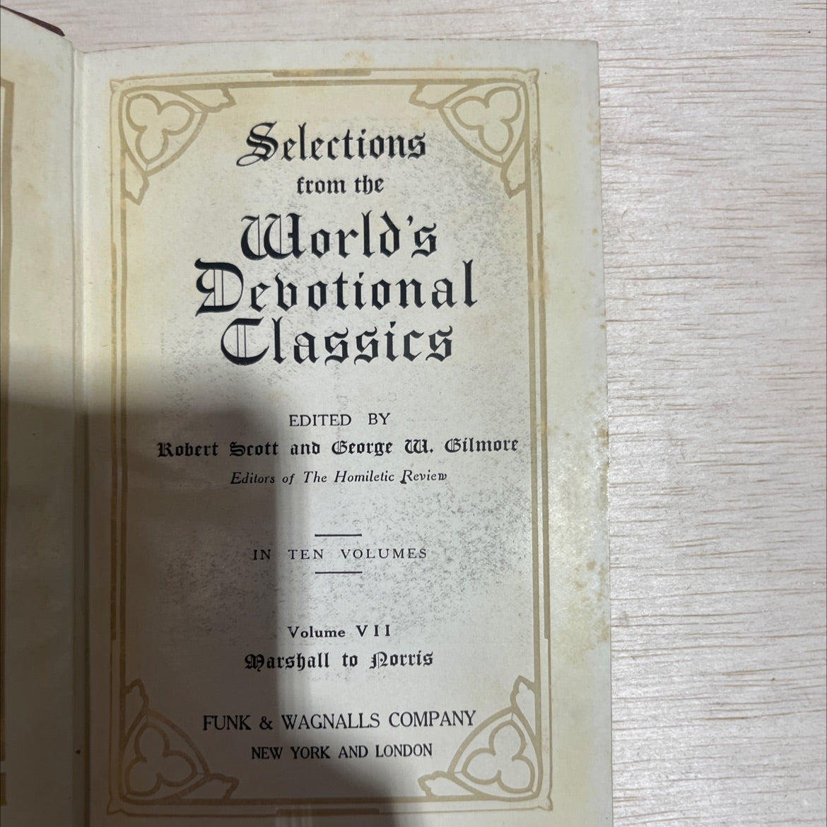 selections from the world's devotional classics book, by Robert Scott, George W. Gilmore, 1916 Hardcover image 2