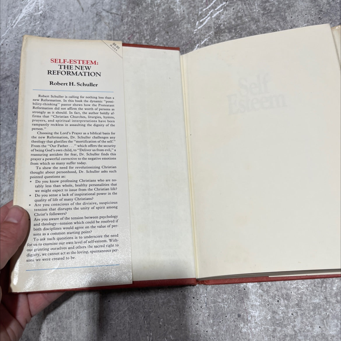 self esteem the new reformation book, by Robert H. Schuller, 1982 Hardcover image 4