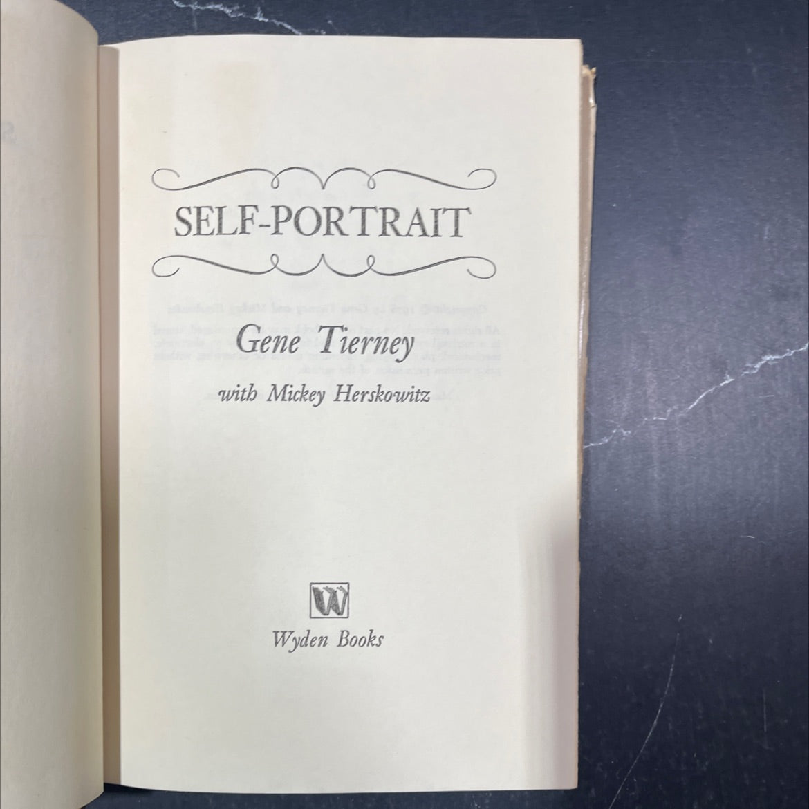 self-portrait book, by Gene Tierney with Mickey Herskowitz, 1978 Hardcover image 2