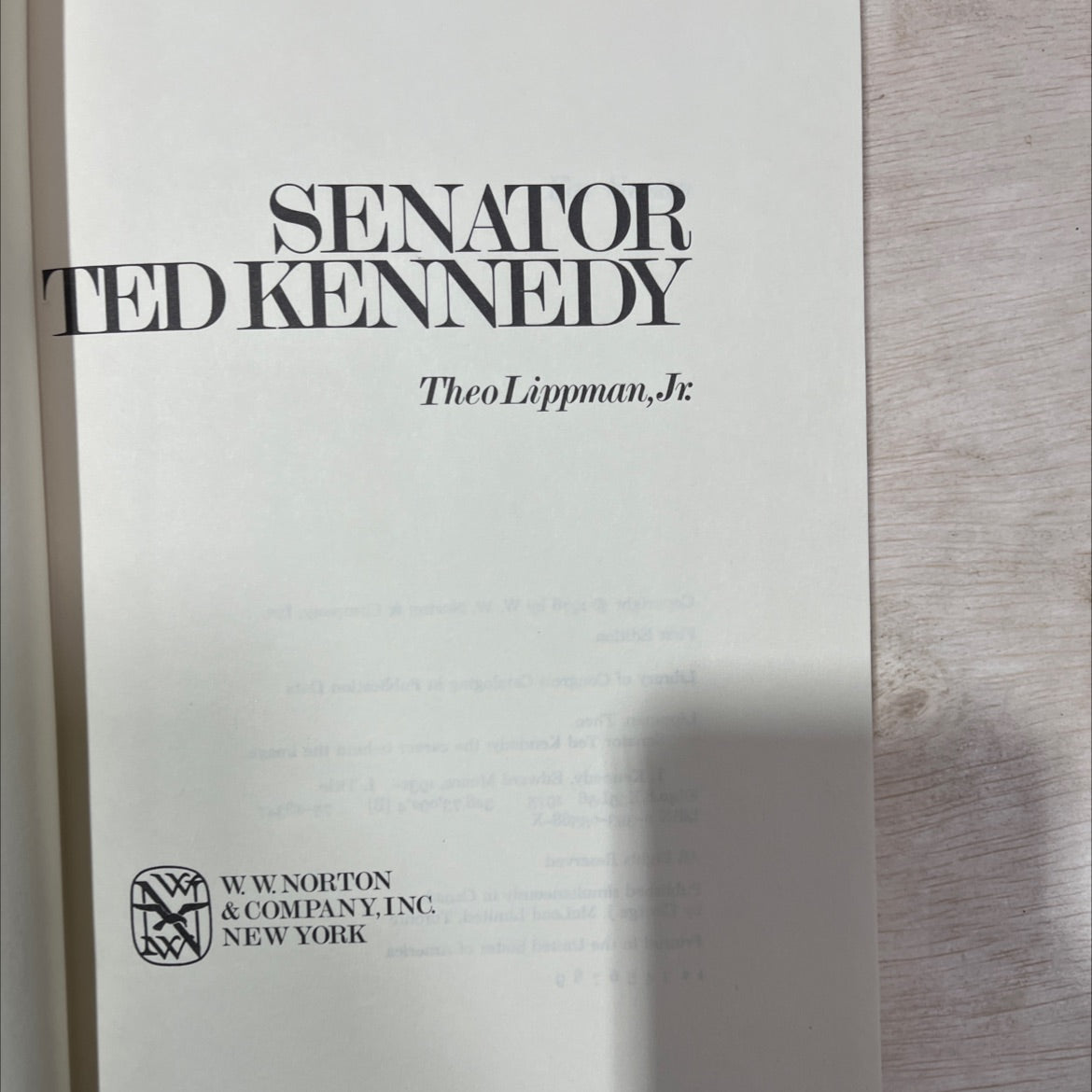 senator ted kennedy: the career behind the image book, by theo lippman, jr., 1976 Hardcover, First Edition, Vintage image 2