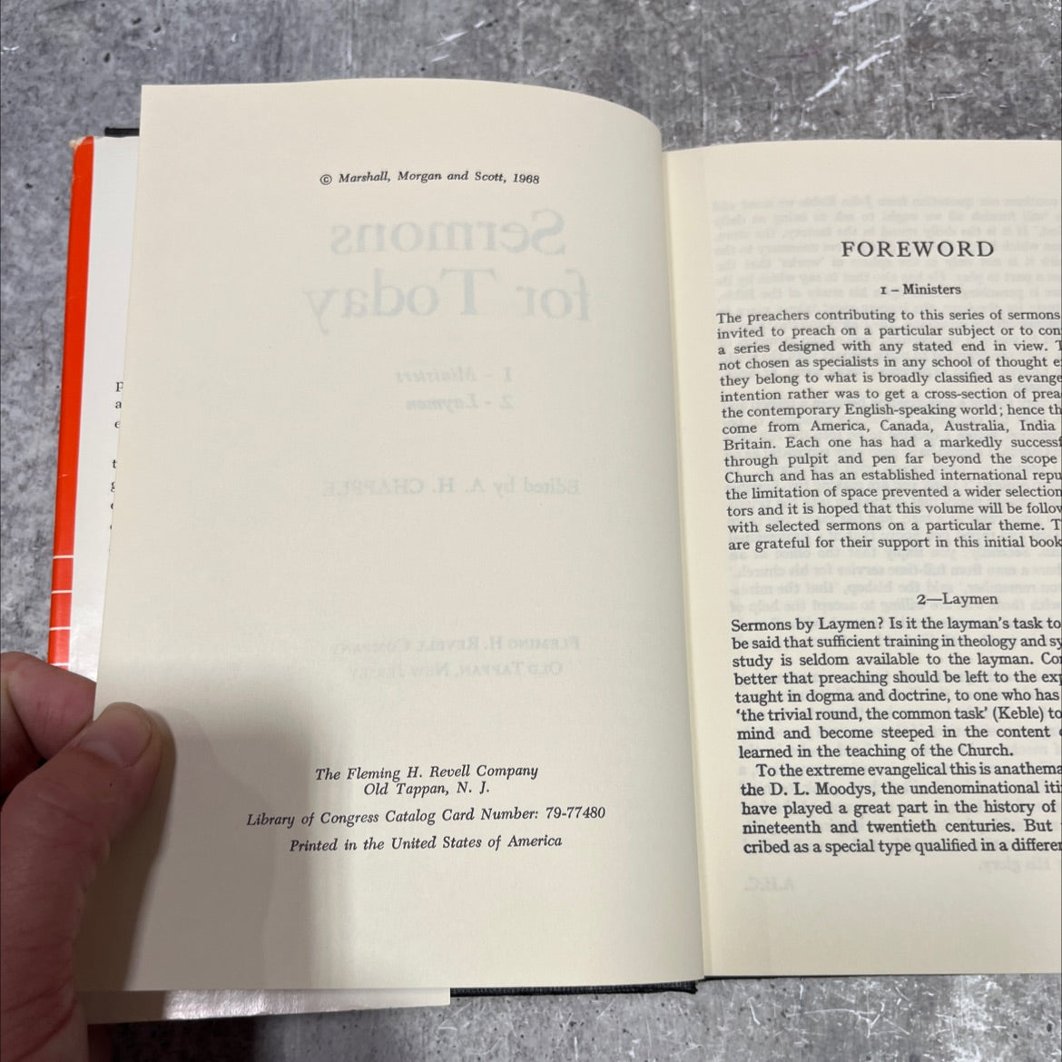 sermons for today i - ministers 2 - laymen book, by a. h. chapple, 1968 Hardcover image 3