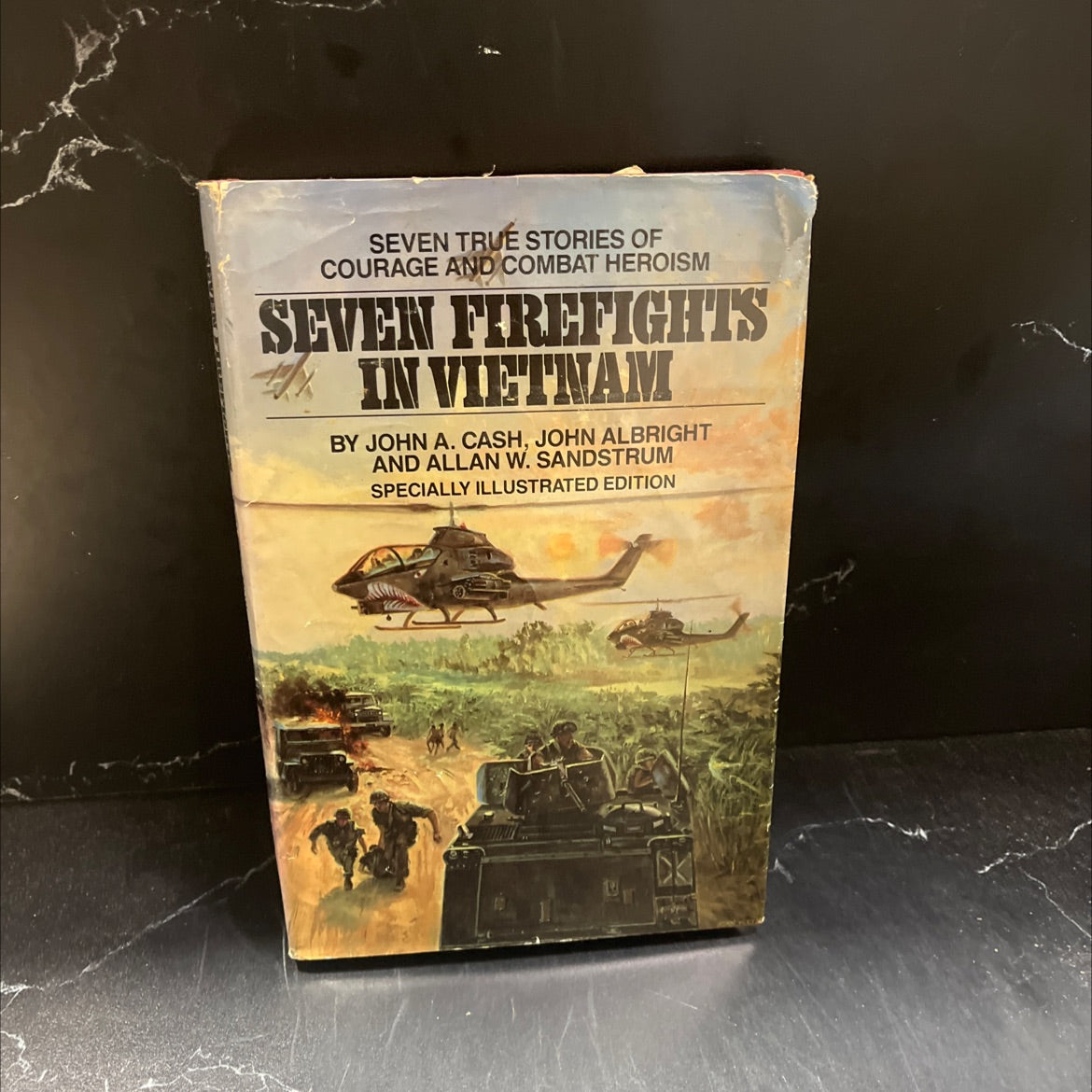 seven firefights in vietnam book, by john a. cash, john albright, & allan w. sandstrum, 1970 Hardcover image 1