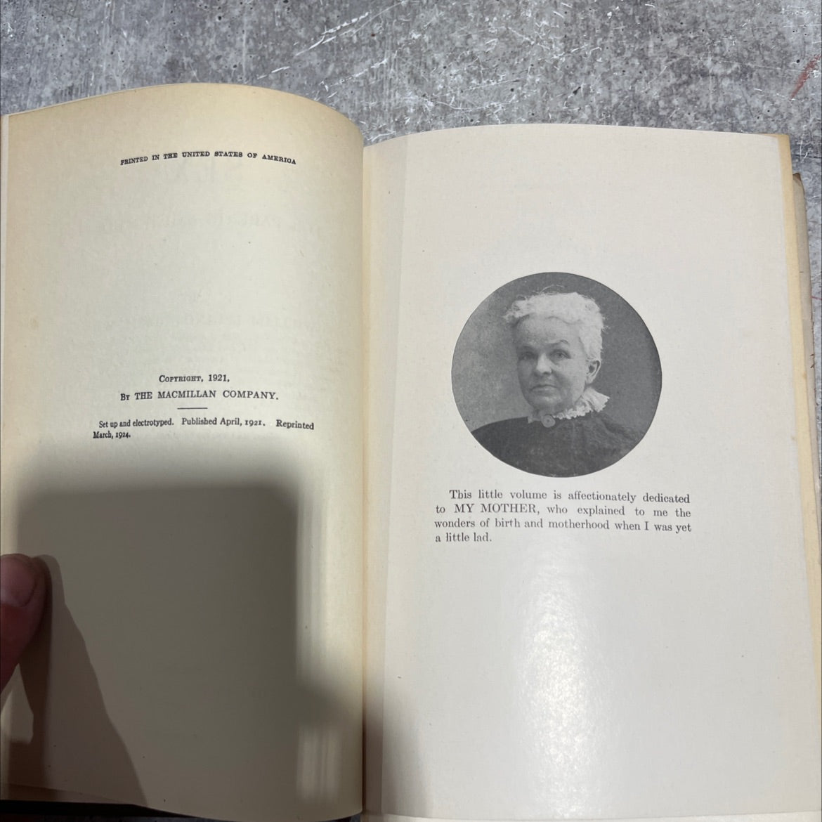 sex for parents and teachers book, by william leland stowell, m.d., 1924 Hardcover image 3