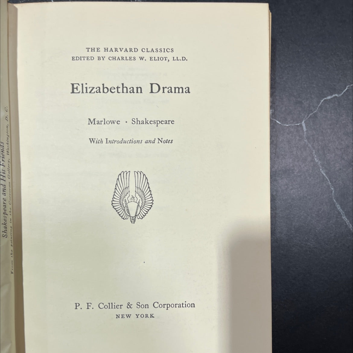 shakespeare and his friends book, by unknown, 1938 Hardcover image 2