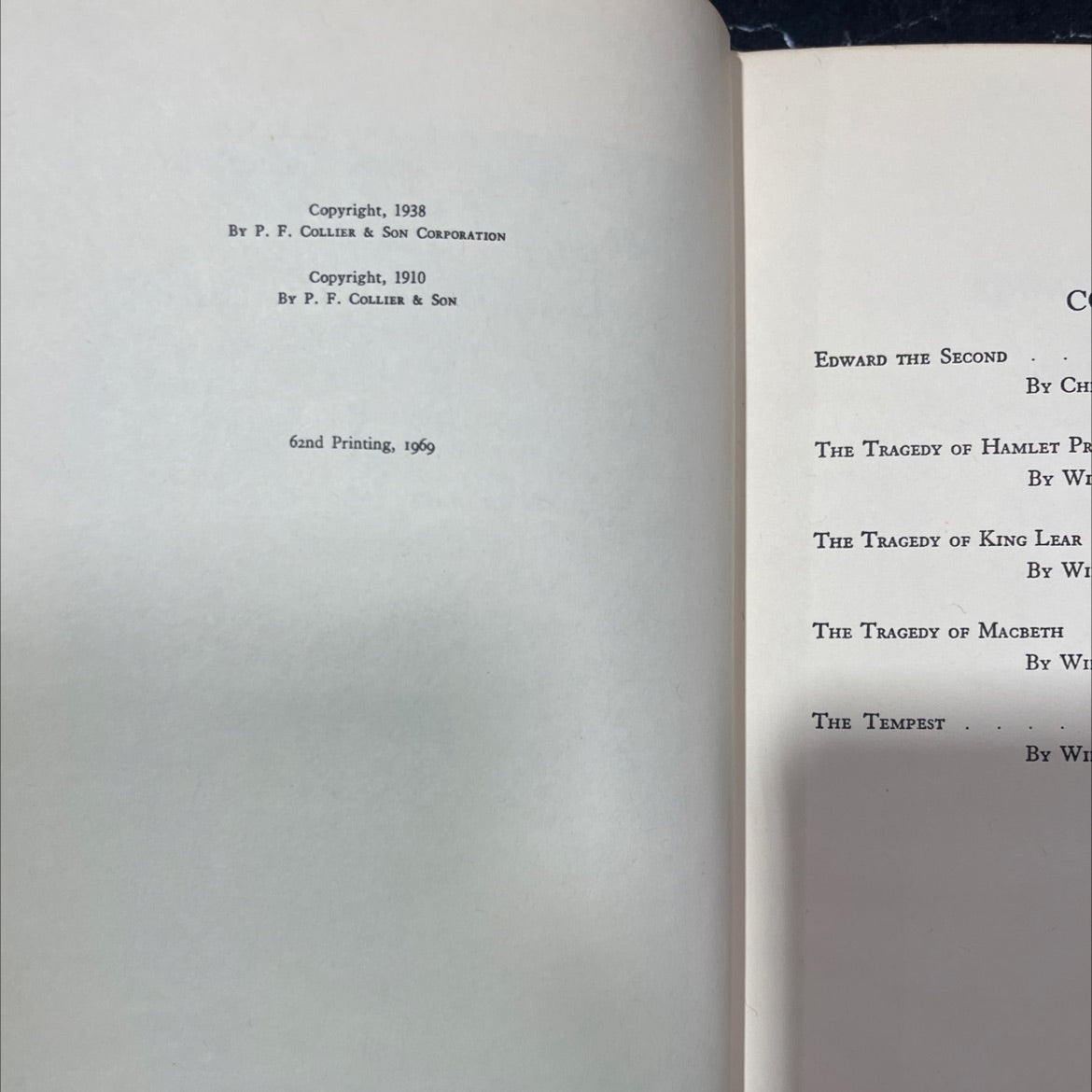 shakespeare and his friends book, by unknown, 1938 Hardcover image 3