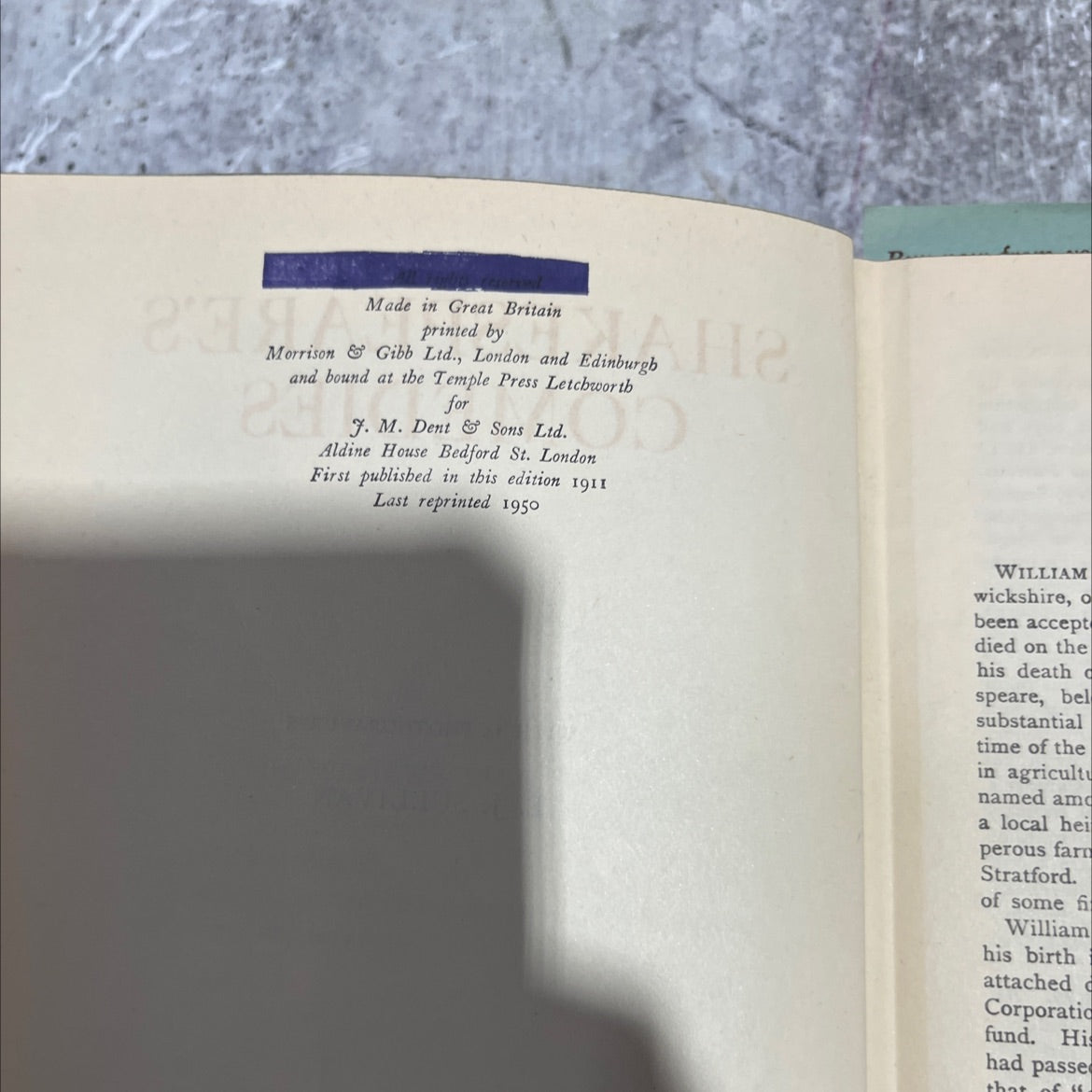 shakespeare's comedies book, by unknown, 1950 Hardcover image 3