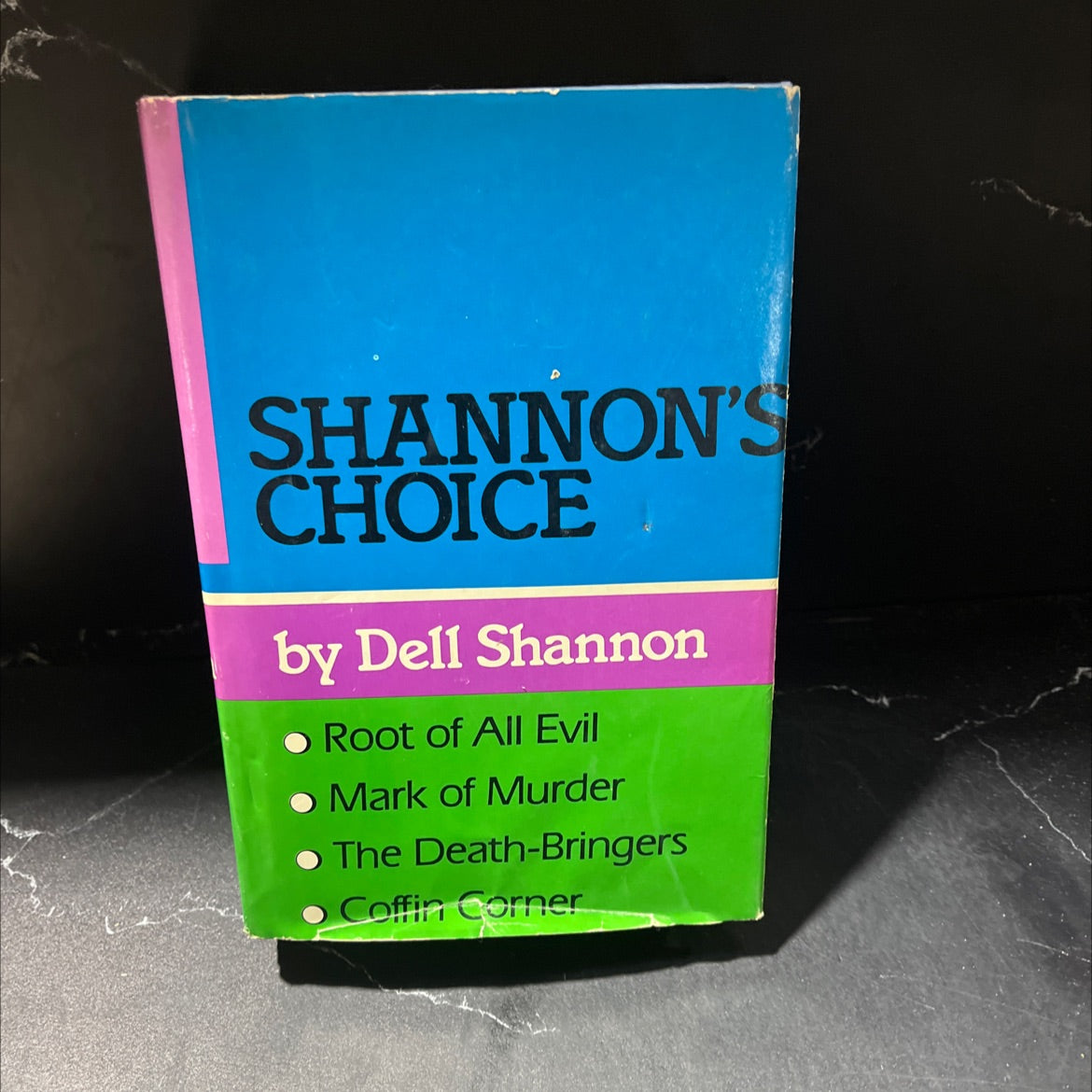 shannon's choice root of all evil mark of murder the death-bringers coffin corner book, by dell shannon, 1966 Hardcover image 1