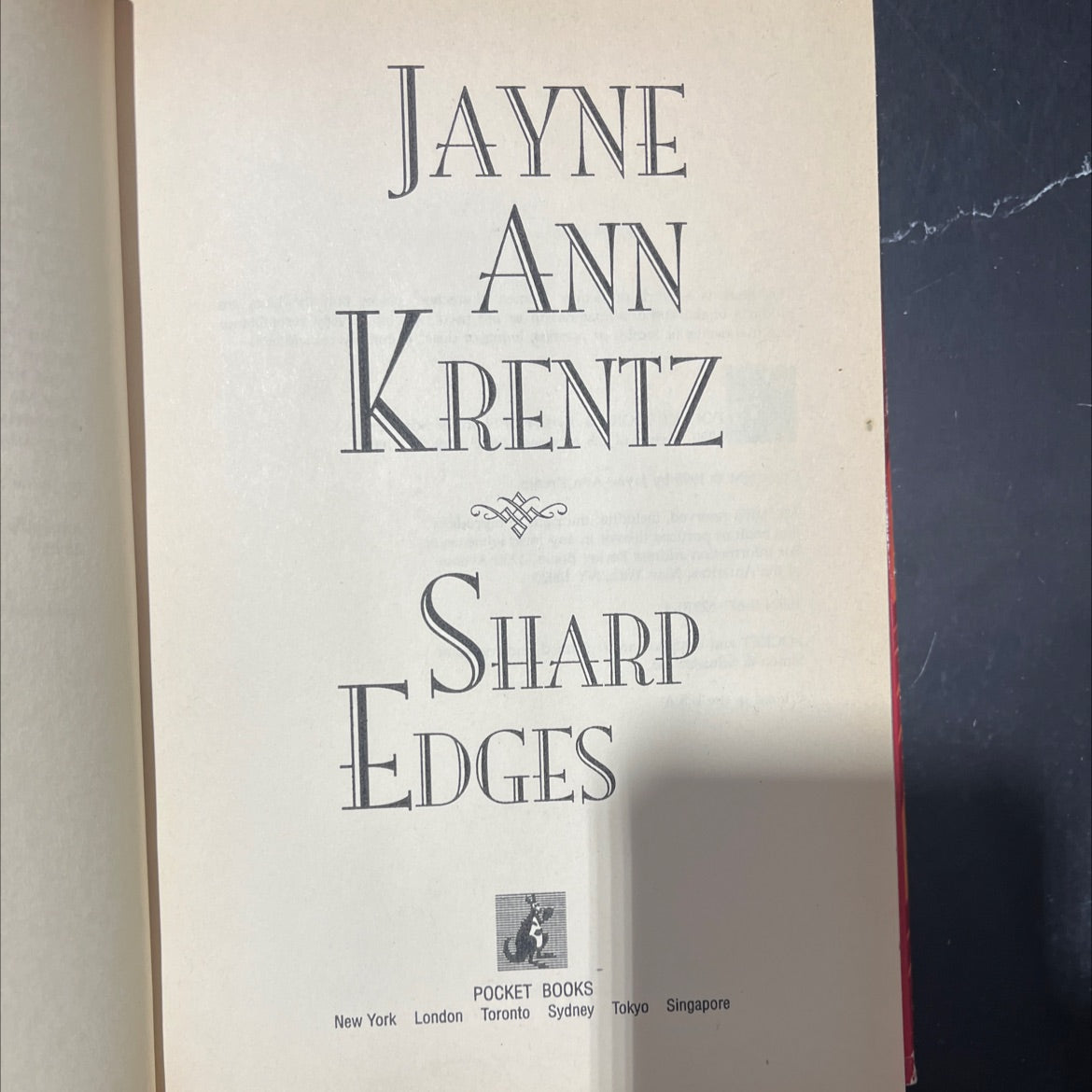 sharp edges book, by jayne ann krentz, 1998 Hardcover image 2