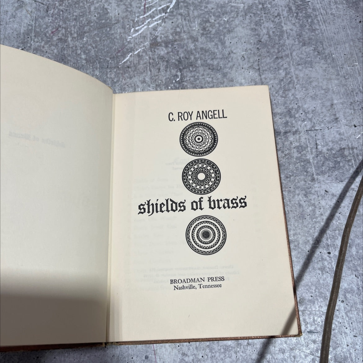 shields of brass book, by c. roy angell, 1965 Hardcover image 2