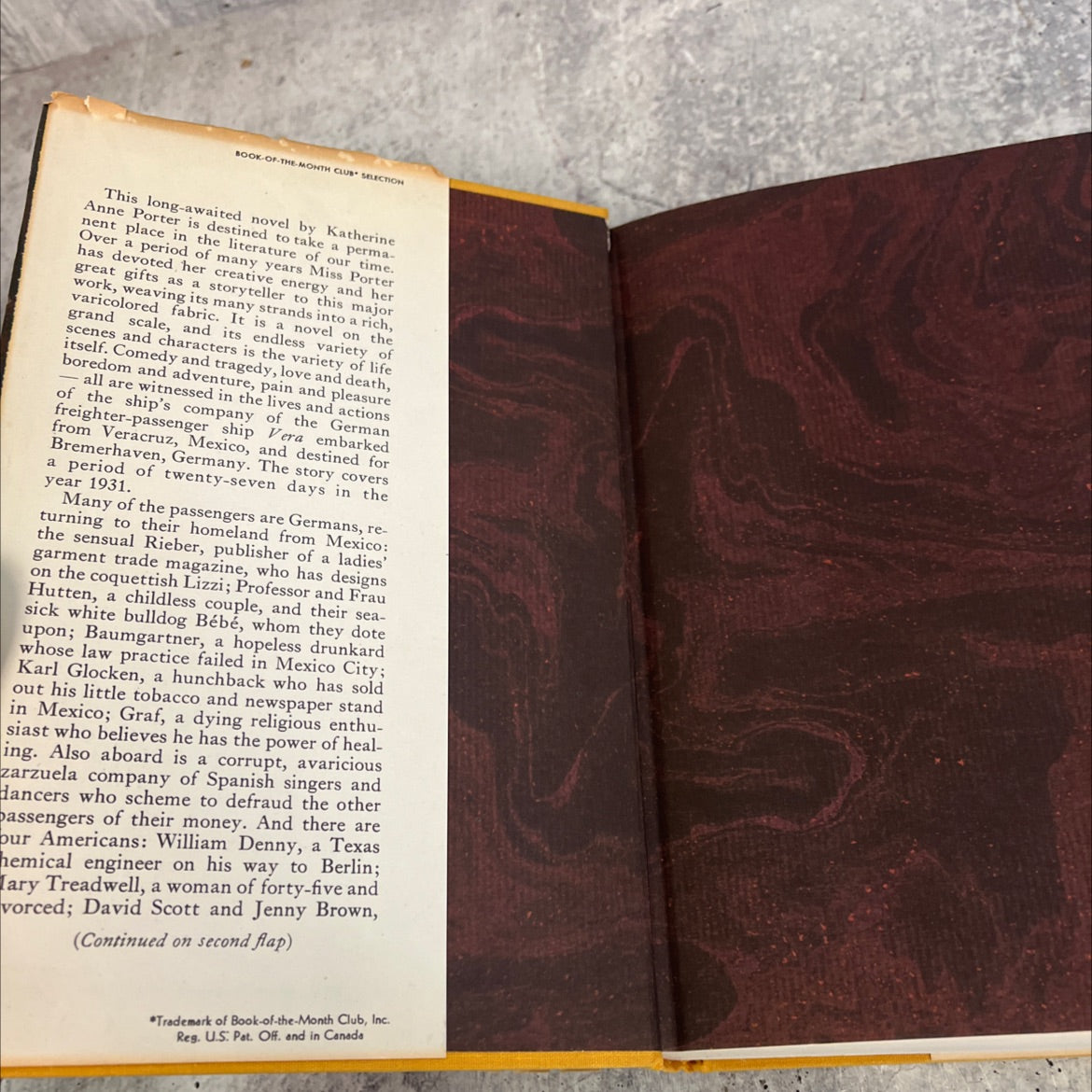 ship of fools book, by katherine anne porter, 1962 Hardcover, First Edition, Vintage image 4