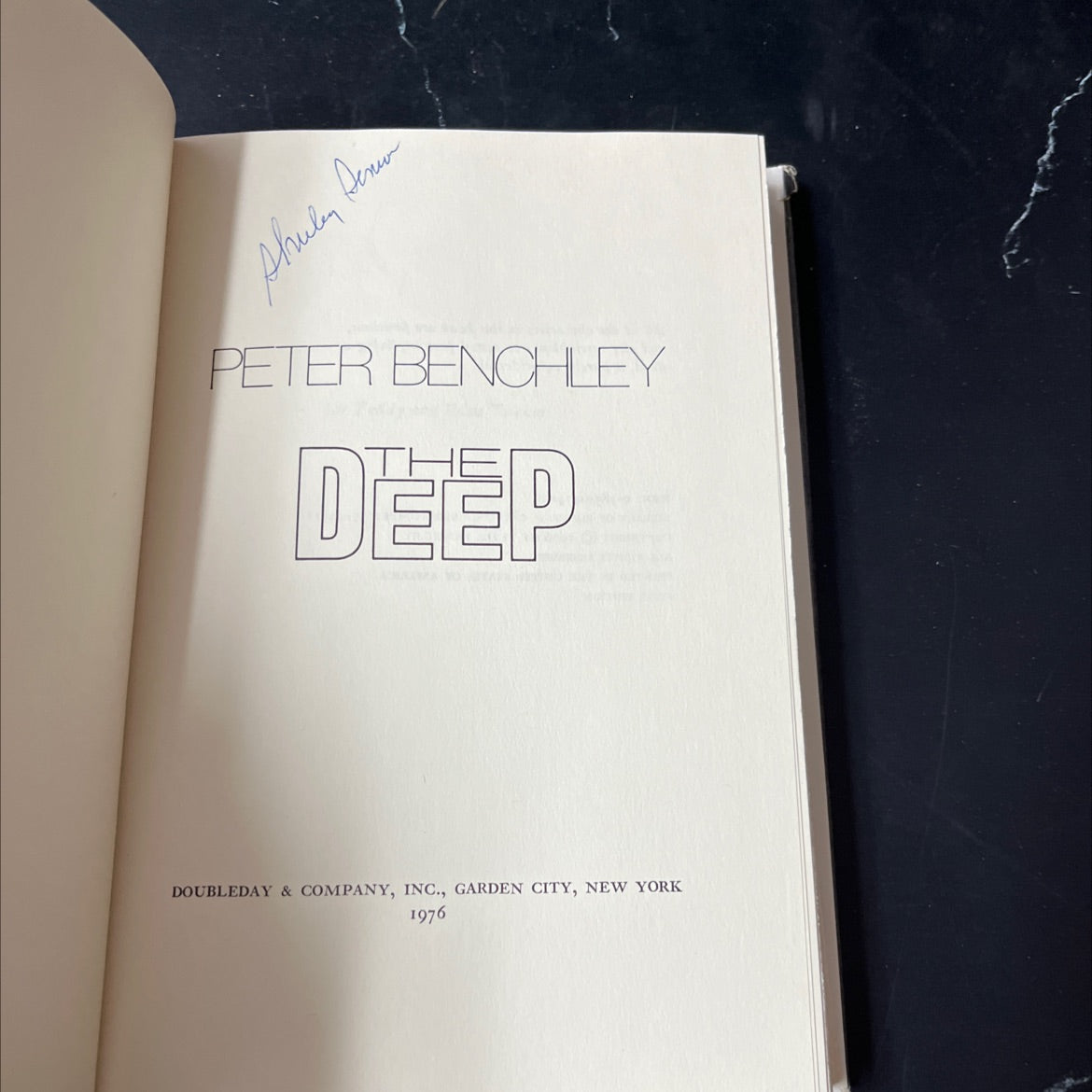 shulen denun book, by peter benchley, 1976 Hardcover image 2