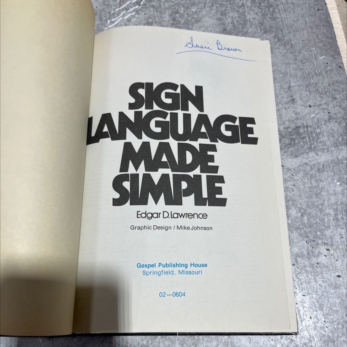 sign language made simple book, by edgar d. lawrence, 1990 Hardcover image 2