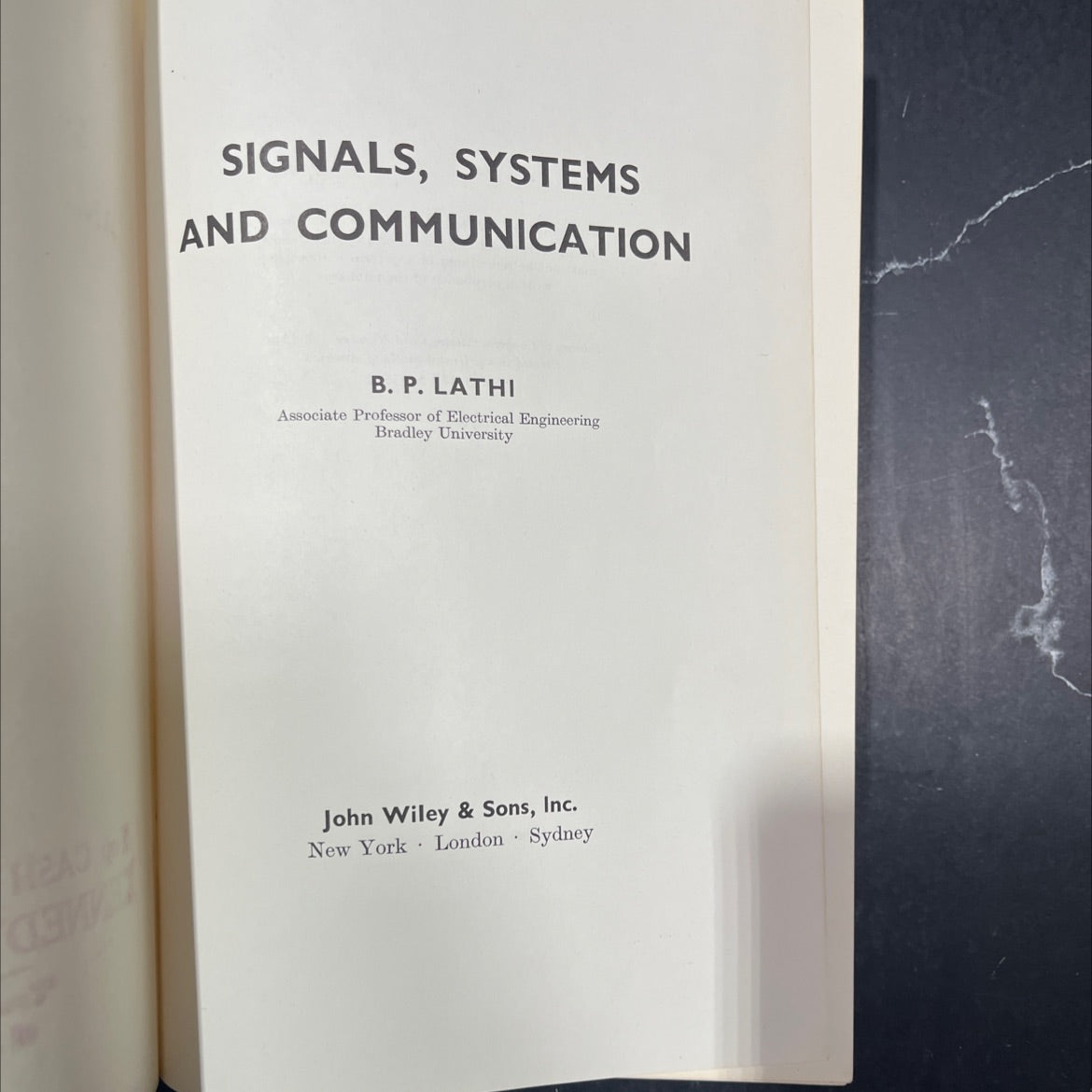 signals, systems and communication book, by B. P. Lathi, 1965 Hardcover image 2