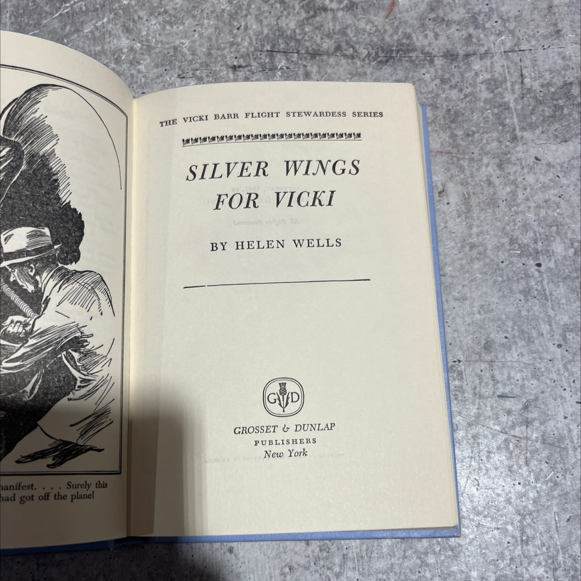 silver wings for vicki book, by helen wells, 1947 Hardcover image 2