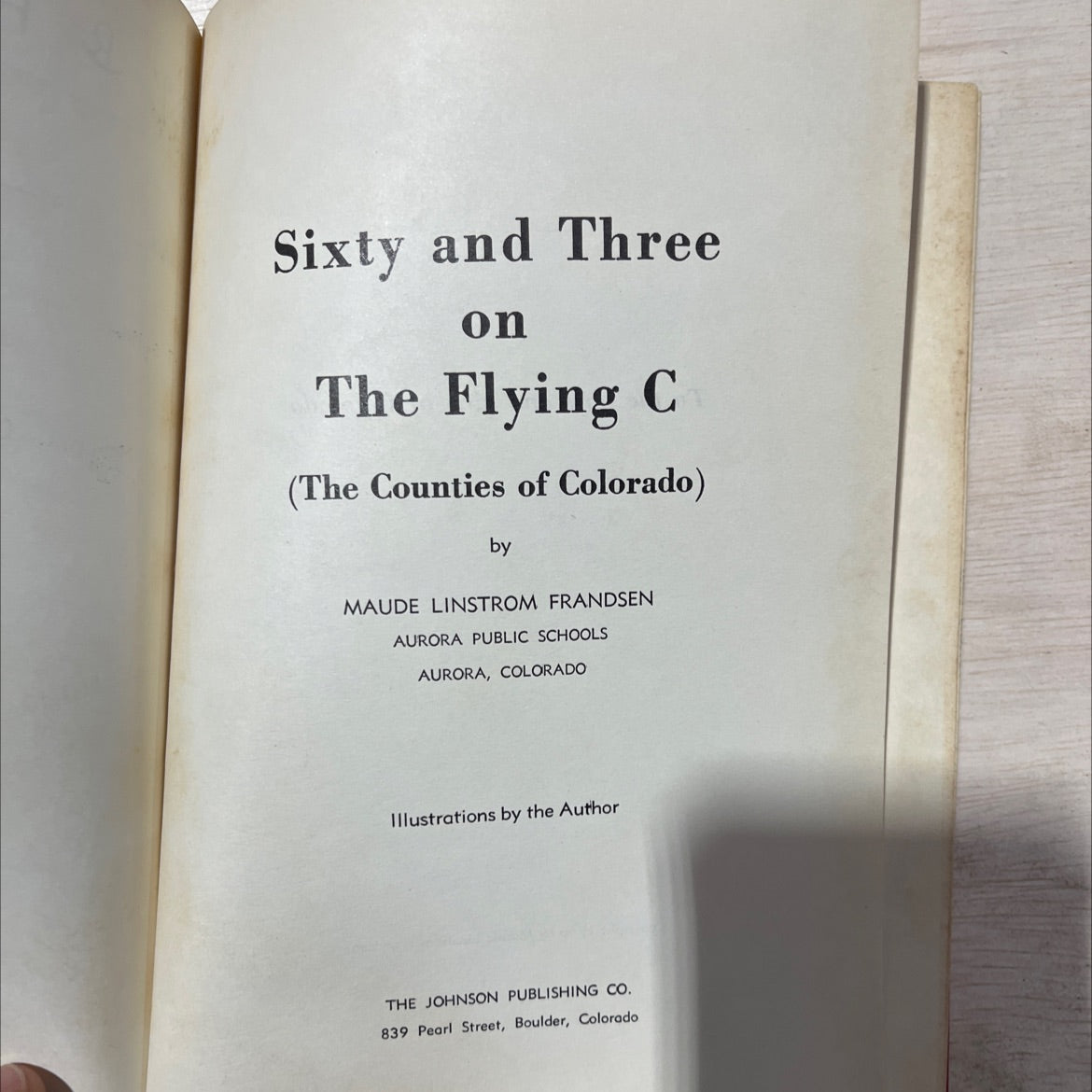 sixty and three on the flying c book, by maude linstrom frandsen, 1960 Hardcover, Vintage image 2