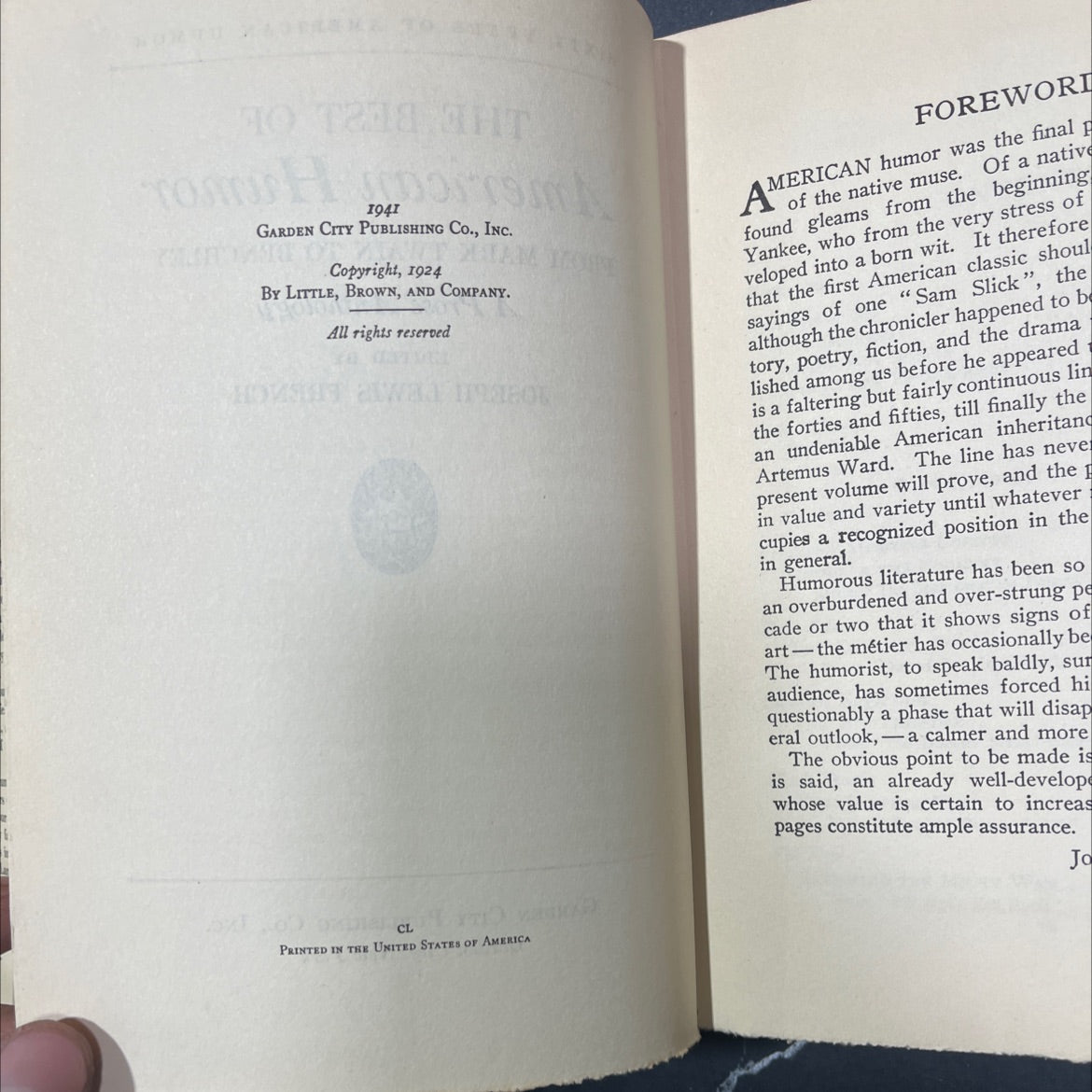 sixty years of american humor the best of american humor from mark twain to benchley a prose anthology book, by joseph image 3