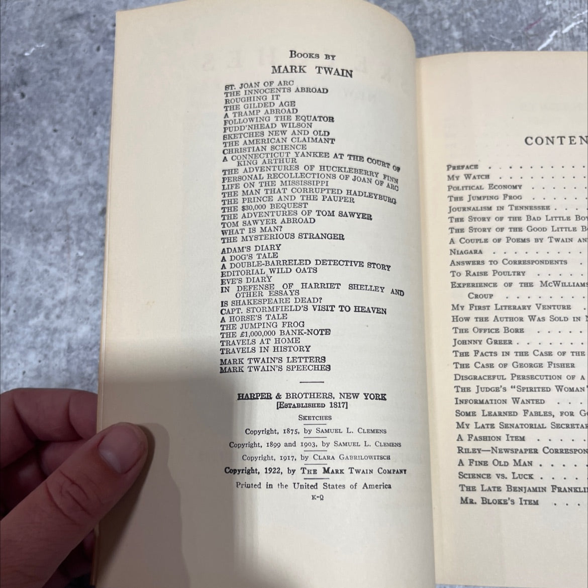 sketches new and old book, by mark twain, 1922 Hardcover image 3