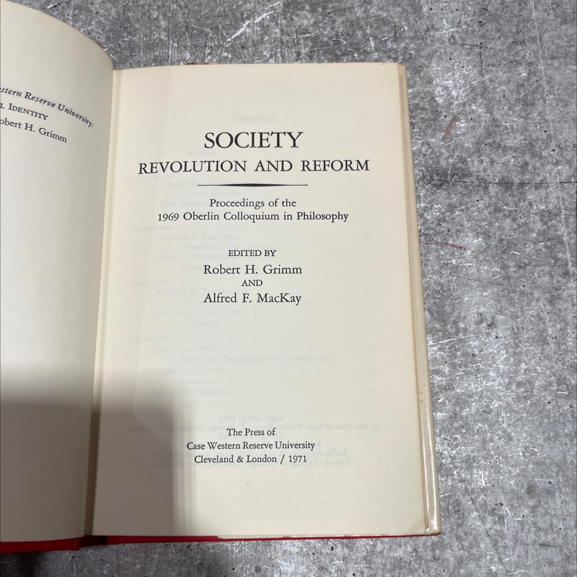society revolution and reform book, by Robert H. Grimm, Alfred F. MacKay, 1971 Hardcover image 2