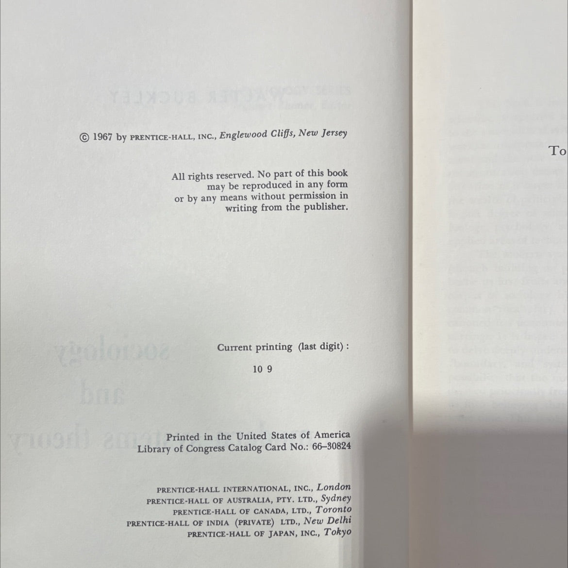 sociology and modern systems theory book, by walter buckley, 1967 Hardcover image 3