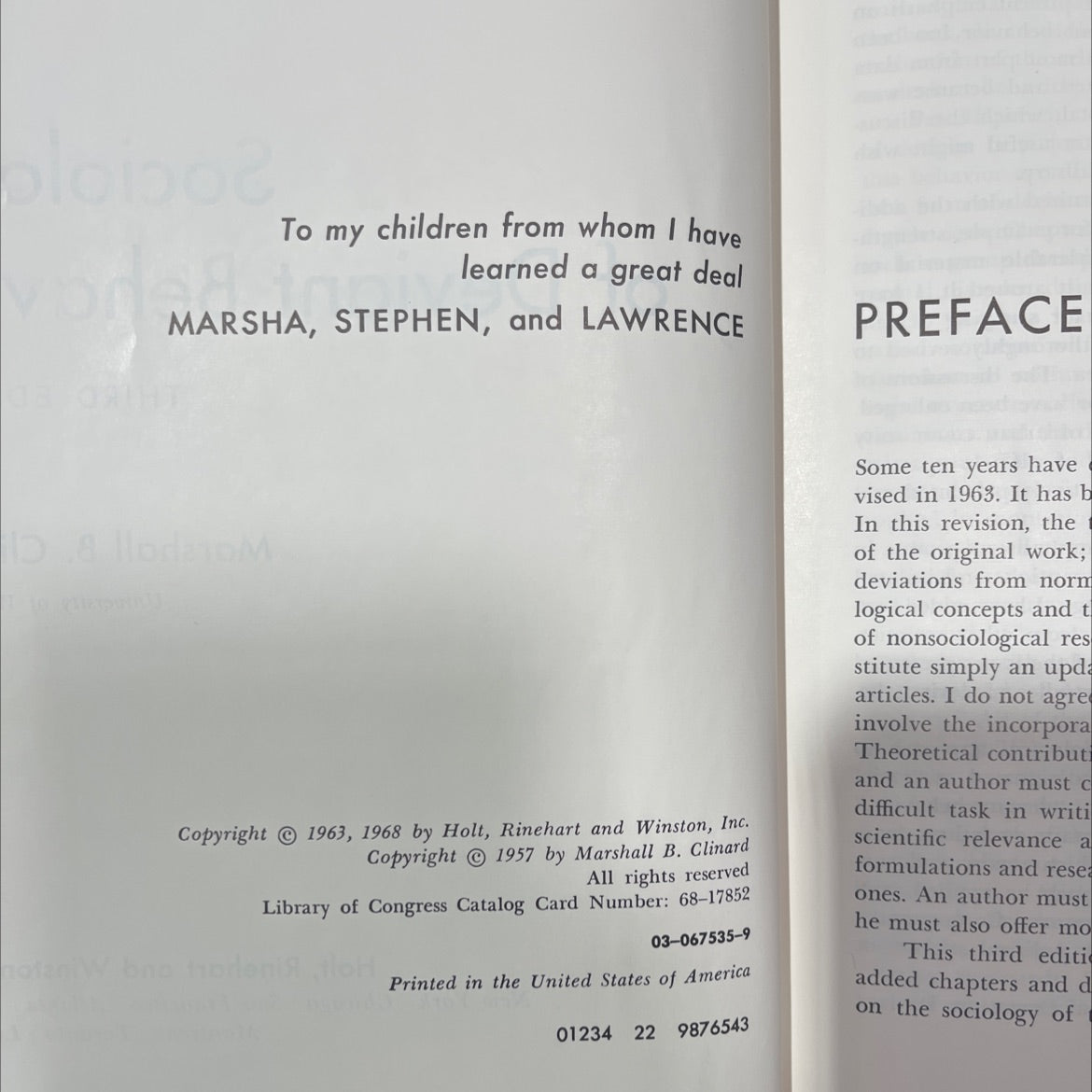 sociology of deviant behavior book, by marshall b. clinard, 1970 Hardcover image 3