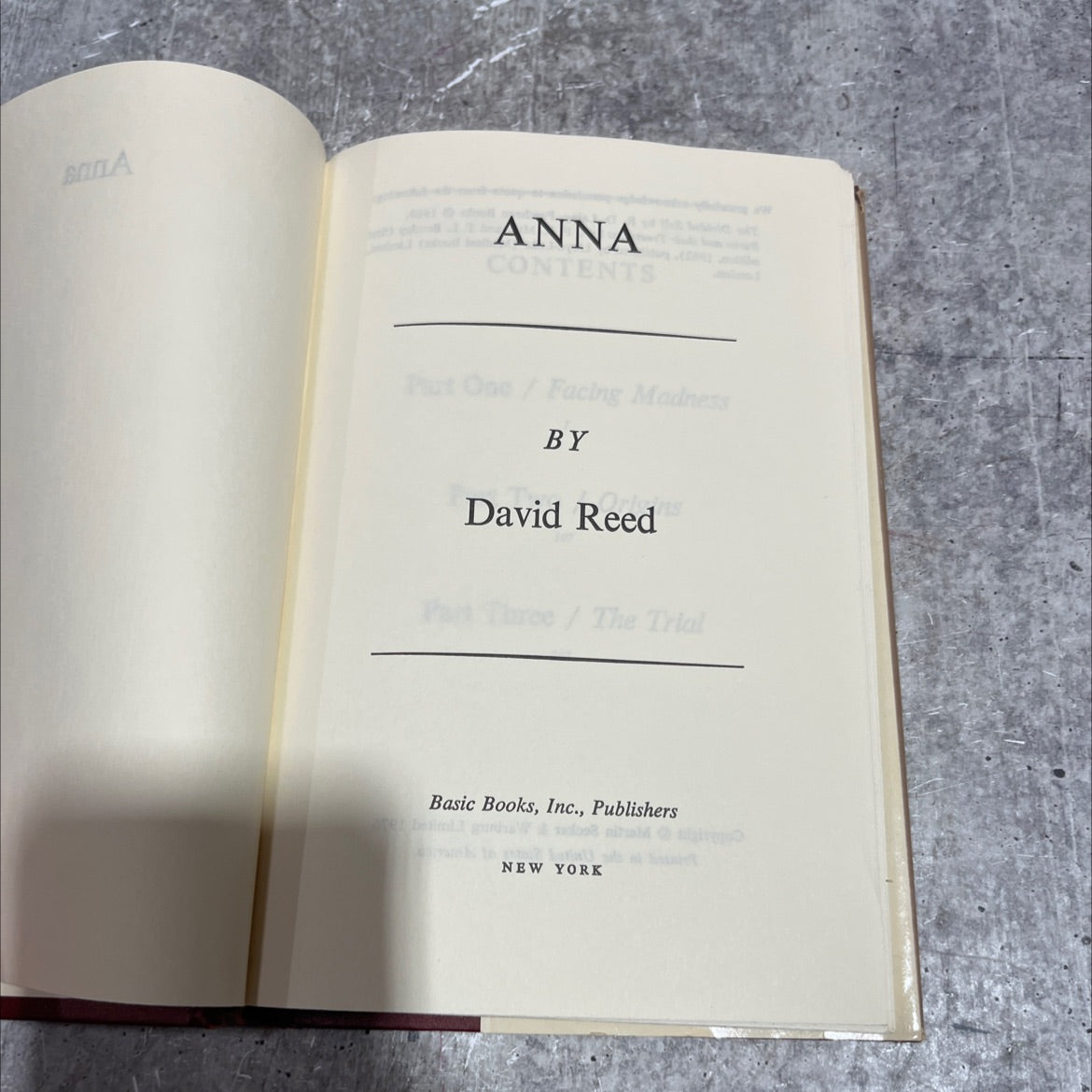 soda anna book, by David Reed, 1976 Hardcover image 2